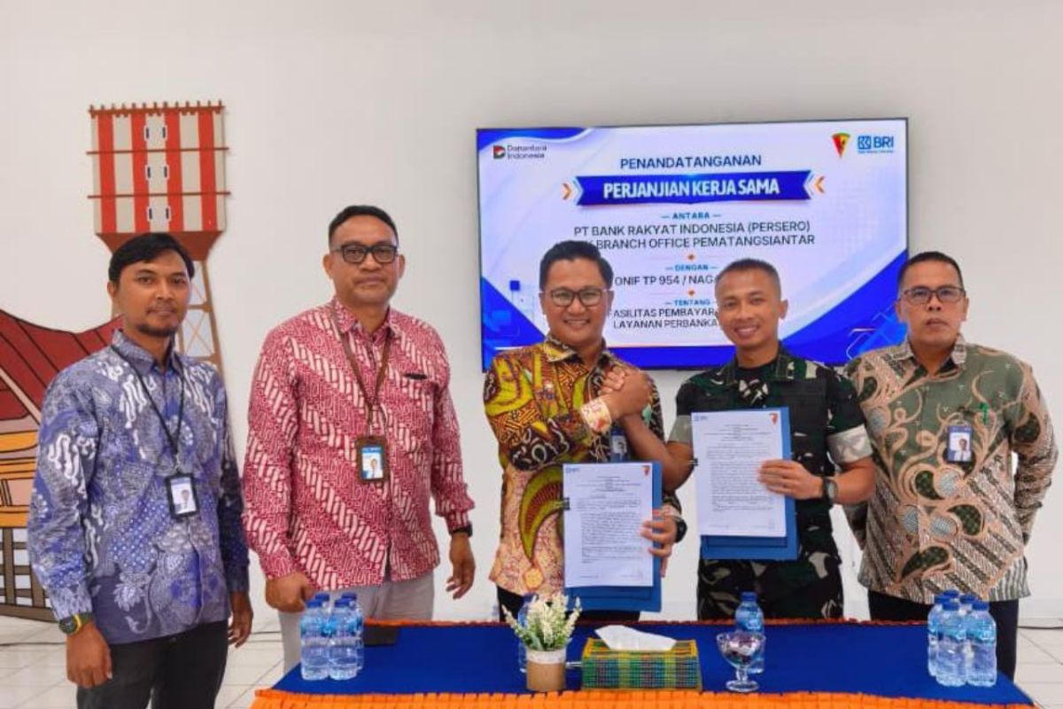 BRI Pematangsiantar dan Yonif TP 954/Naga Berkisar Teken Kerja Sama Layanan Gaji hingga Fasilitas Komputer