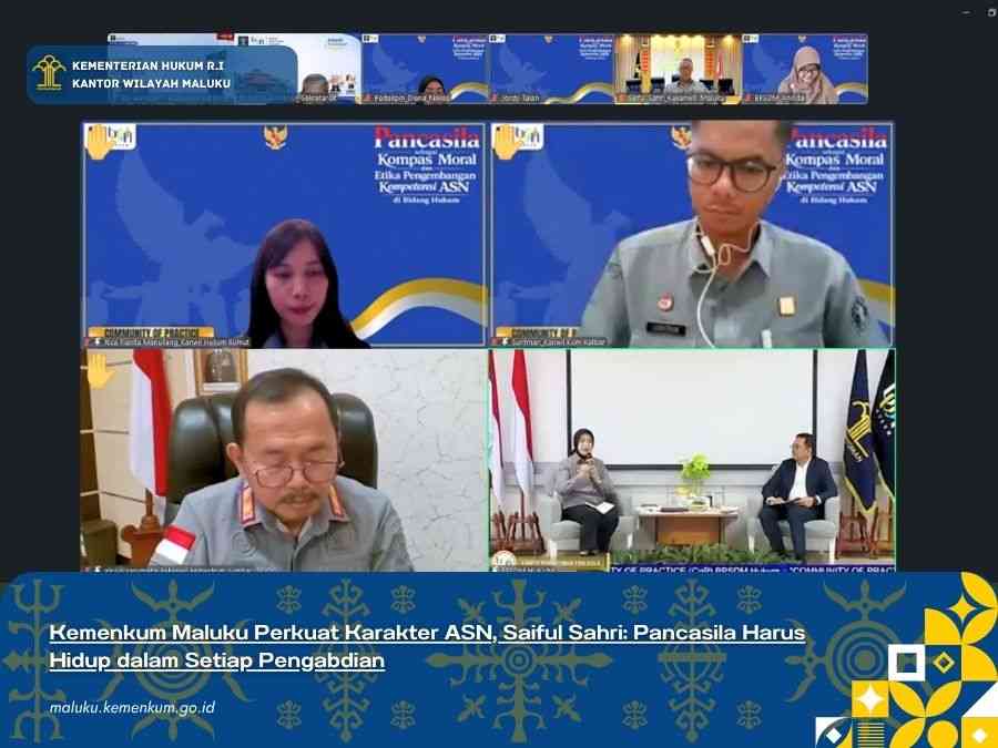 Kemenkum Maluku Perkuat Karakter ASN Lewat Pancasila, Saiful Sahri: Bukan Sekadar Hafalan tapi Harus Hidup dalam Pengabdian