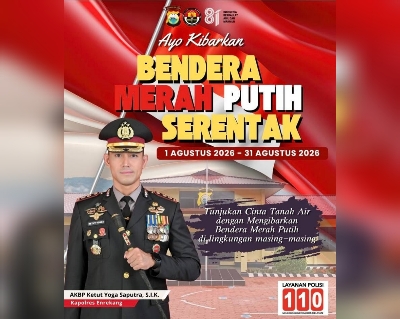 Kapolres Enrekang Ajak Warga Kibarkan Merah Putih Sebulan Penuh Sambut HUT ke-81 Kemerdekaan RI