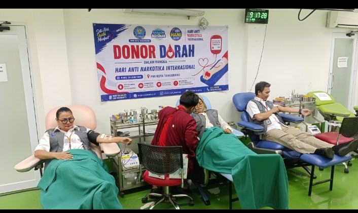 BNN Kota Tangerang Gelar Donor Darah dan Tes Urine Sambut HANI 2026, 3 Kg Ganja Diamankan Dua Bulan Lalu
