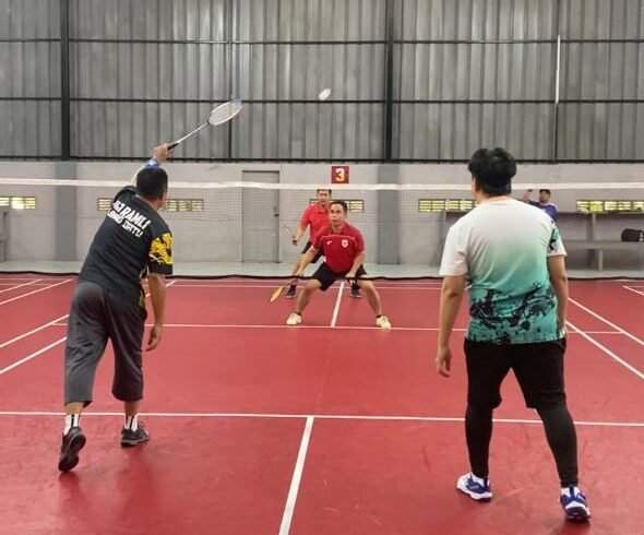 Kadispora Kaltara Bustan Kalahkan Pasangan Media Sabah di Laga Ekshibisi PORWADA II 2026 Nunukan