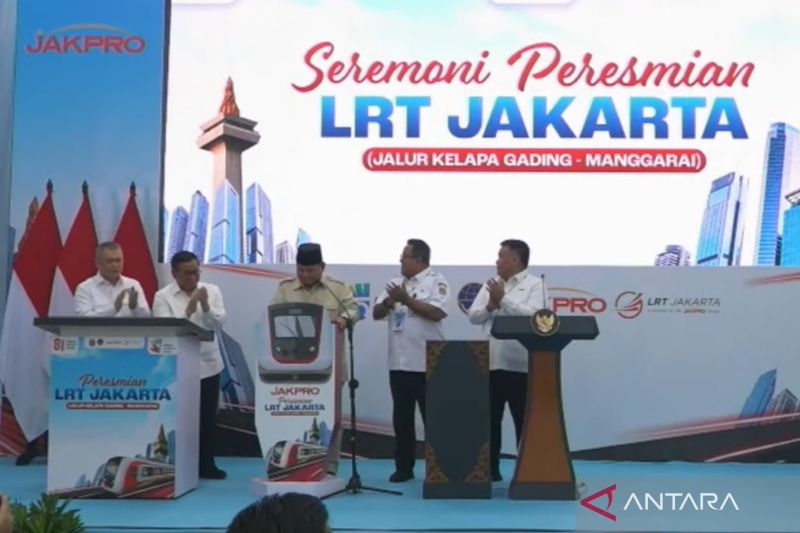 Prabowo Resmikan LRT Jakarta Jalur Kelapa Gading-Manggarai, Transportasi Terintegrasi Mulai Beroperasi