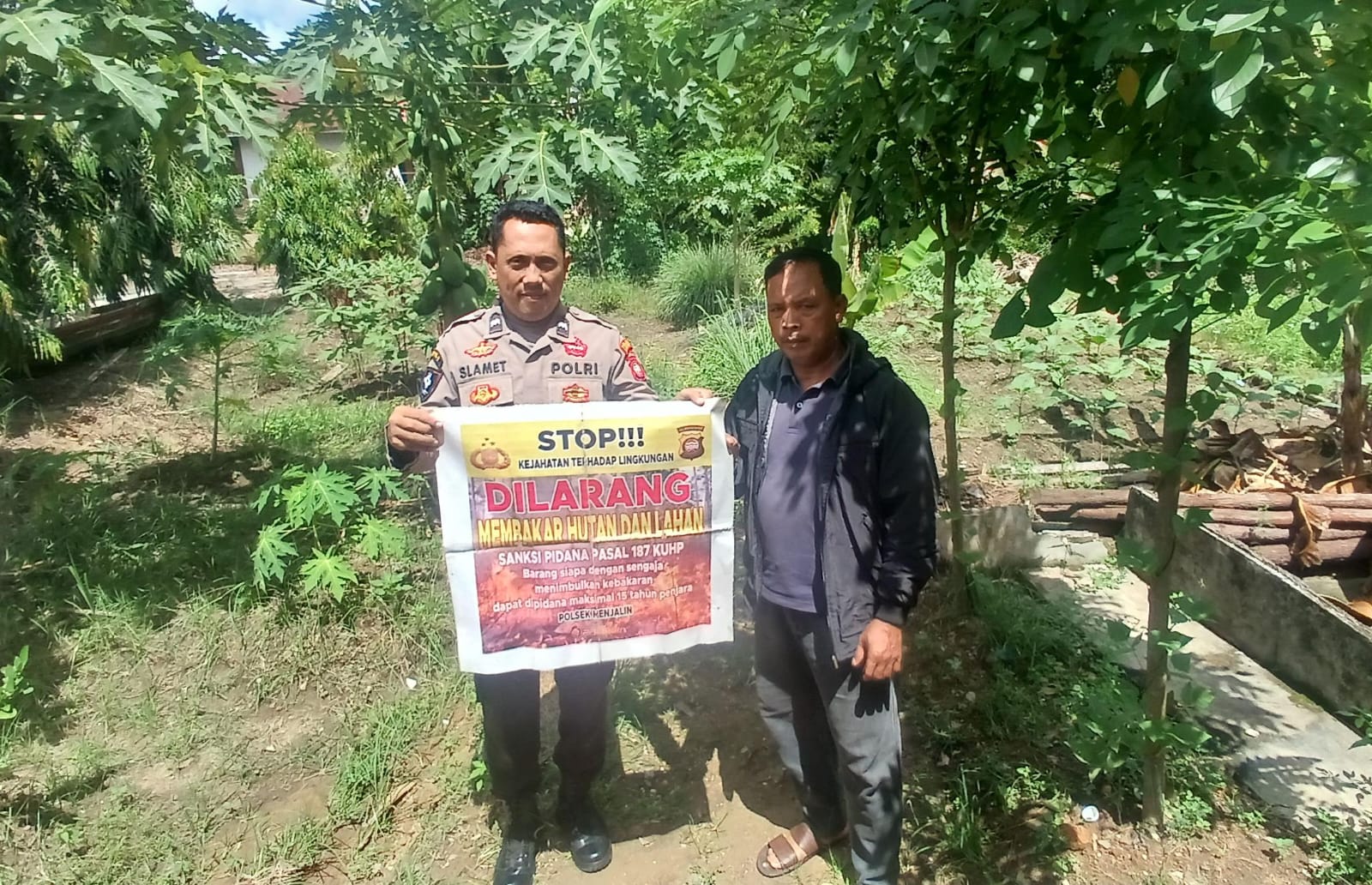 Polsek Menjalin Patroli dan Sosialisasi Karhutla, Warga Diingatkan Tak Bakar Lahan Saat Buka Kebun