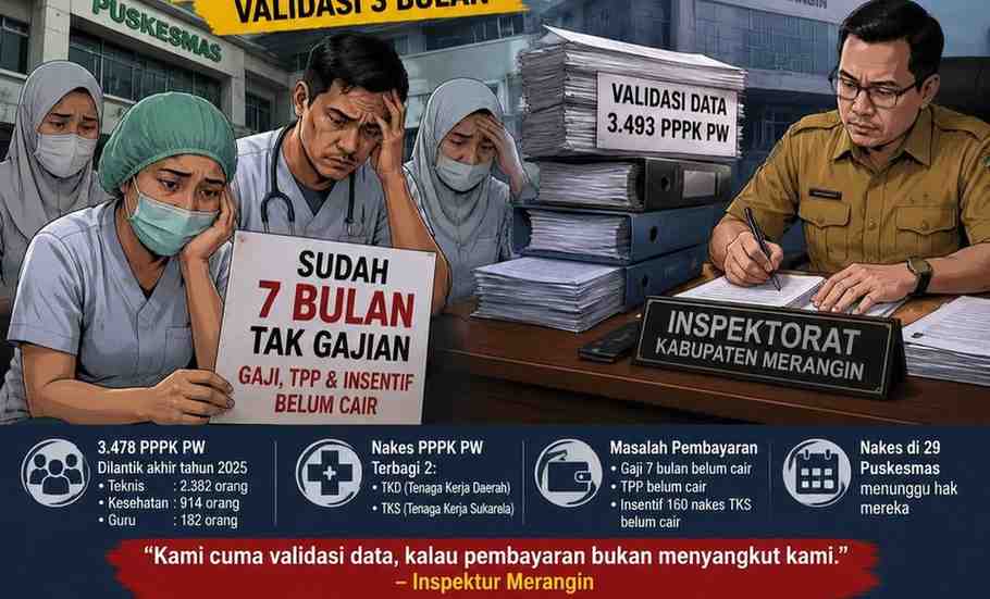 3.493 PPPK Paruh Waktu di Merangin Gigit Jari 7 Bulan Tak Digaji, Inspektorat Masih Validasi Data