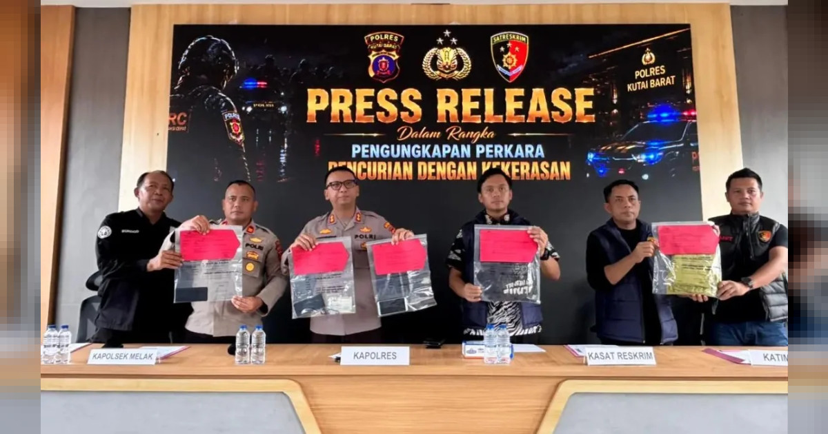 Polres Kutai Barat Bekuk Pelaku Pencurian dengan Kekerasan di Sekolaq Darat Kurang dari 24 Jam, Korban Tenaga Kesehatan