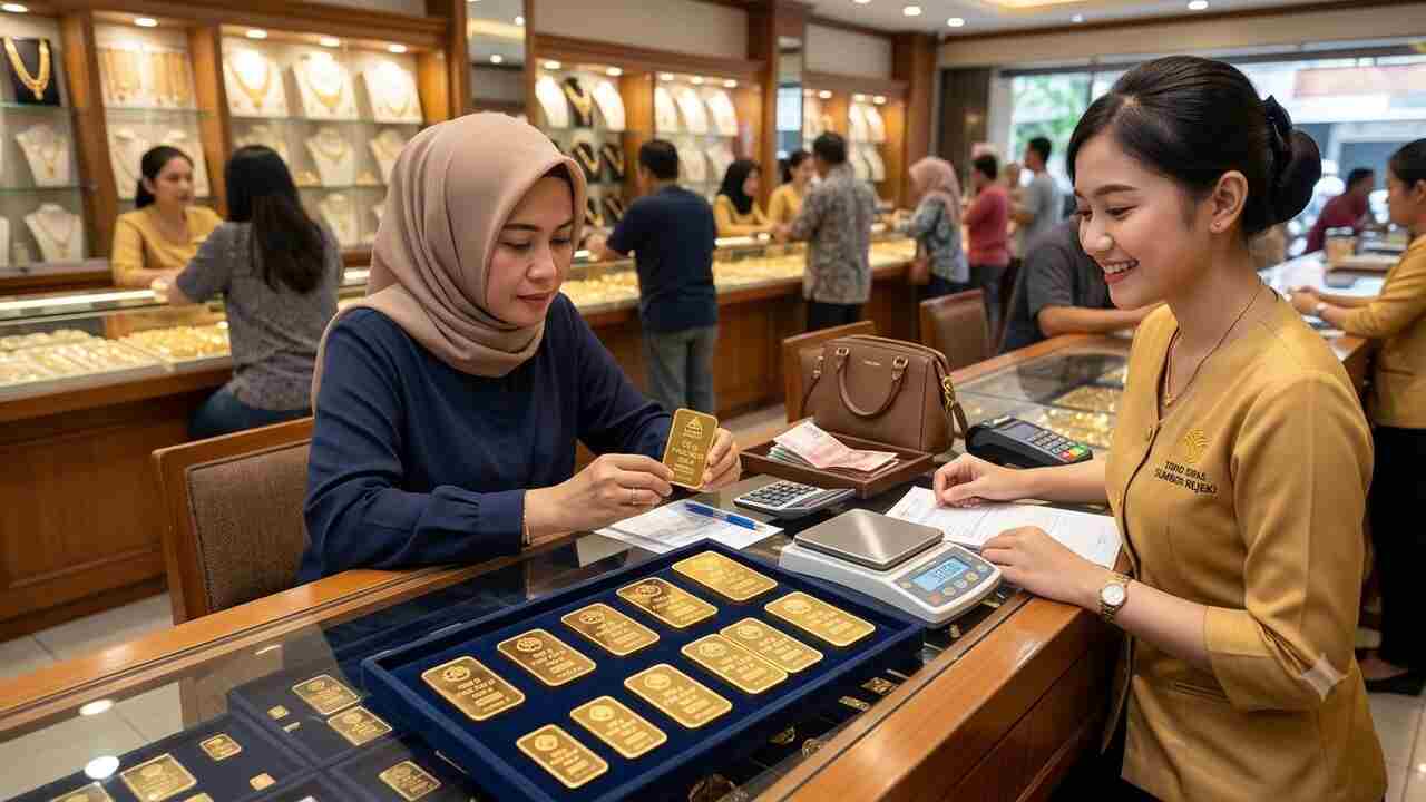 Harga Emas Pegadaian di Sumsel Hari Ini Turun: Antam 1 Gram Rp2,756 Juta, Cek Juga Galeri24 dan UBS