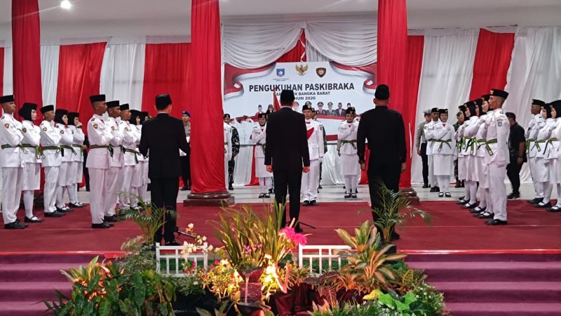 32 Anggota Paskibraka Bangka Barat Resmi Dikukuhkan, Bupati Markus Titipkan Pesan ke Orang Tua