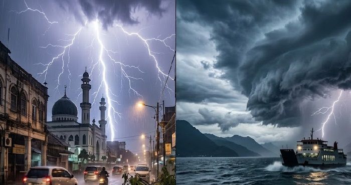 Cuaca Ekstrem Landa Sumut Malam Ini, BMKG Peringatkan Hujan Lebat Disertai Petir di Medan hingga Danau Toba