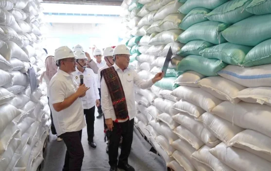 Menko Polkam Tinjau Gudang Bulog Medan, Pastikan Stok Beras Sumut Aman untuk 8 Bulan ke Depan
