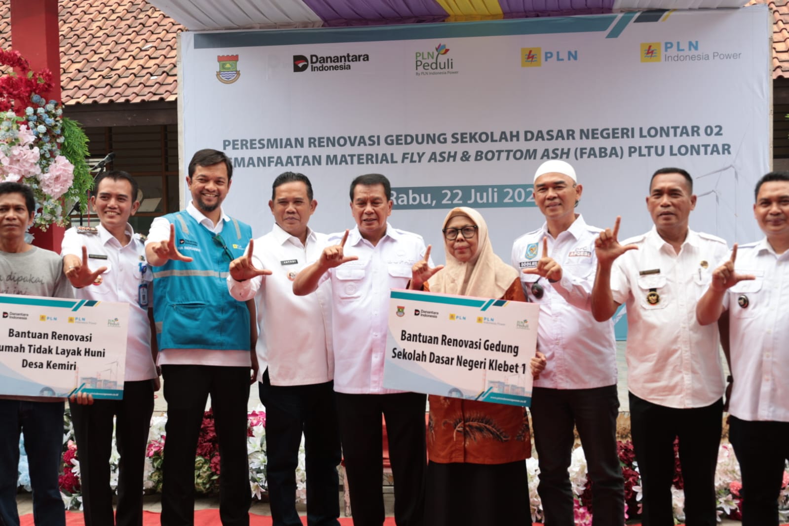 Bupati Tangerang Maesyal Resmikan Renovasi SDN Lontar 2, Pakai Material FABA dari PLTU Lontar