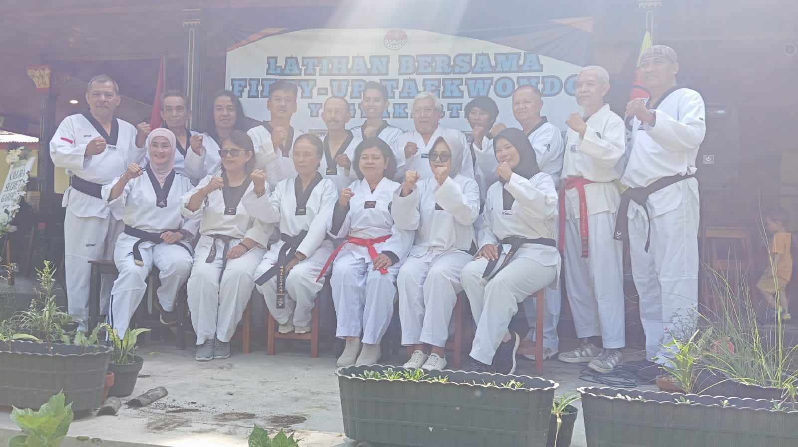 Latihan Taekwondo di Alam Terbuka, 20 Anggota Fifty Up Yogyakarta Asah Kemampuan dan Pererat Silaturahmi di Sleman