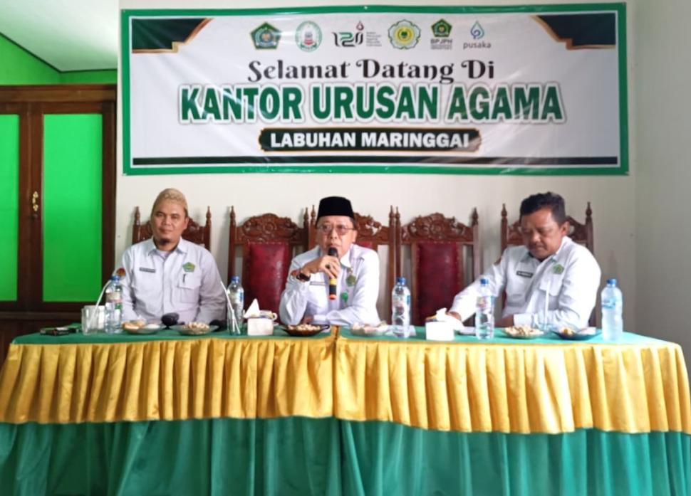 Kemenag Lampung Timur Evaluasi Administrasi dan Disiplin ASN di KUA Labuhan Maringgai dan Way Jepara
