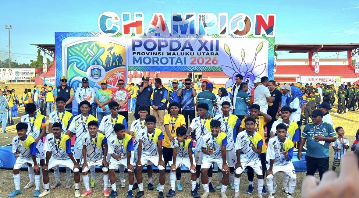 Puasa 24 Tahun Berakhir, Tim Sepak Bola Pulau Morotai Juara POPDA Maluku Utara Usai Hajar Halbar 3-0
