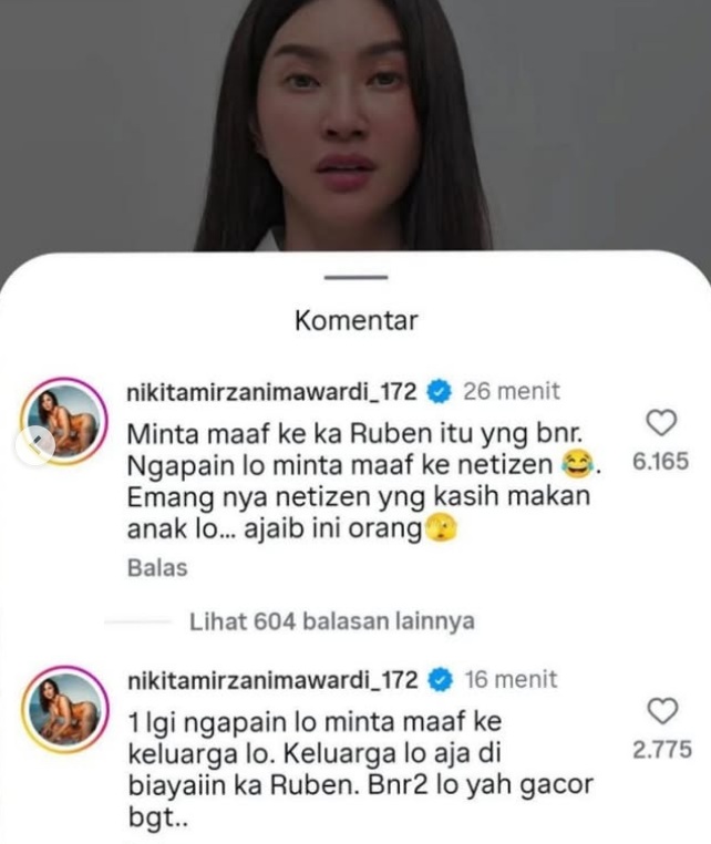 Nikita Mirzani Kecam Permintaan Maaf Sarwendah ke Netizen, Sebut Harusnya Minta Maaf ke Ruben Onsu