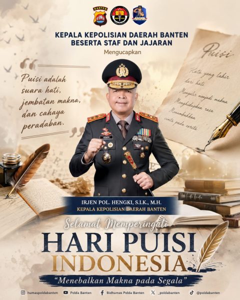 Kapolda Banten Irjen Pol. Hengki Ajak Generasi Muda Pertebal Makna Hidup Lewat Puisi dan Literasi