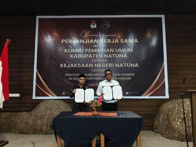 Kejari Natuna dan KPU Teken Kerja Sama Lima Tahun, Pendampingan Hukum Pemilu Diperkuat