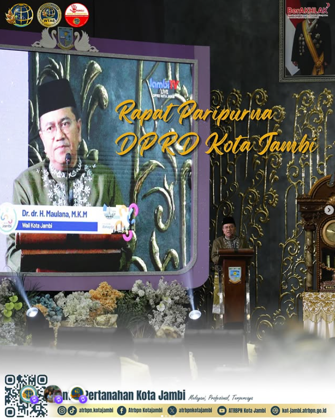 Ridho G. Ali Komitmen Tingkatkan Sinergi Pelayanan Pertanahan di Hari Jadi Kota Jambi ke-625