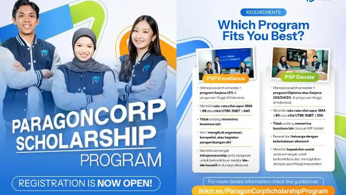 Cara Daftar Beasiswa Paragon 2026, Cek Syarat Dokumen Sebelum Ditutup Hari Ini 10 September