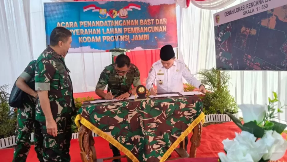 Pemprov Jambi Siapkan Lahan 13,4 Hektare untuk Calon Kodam Baru di Muaro Jambi, Target 2027