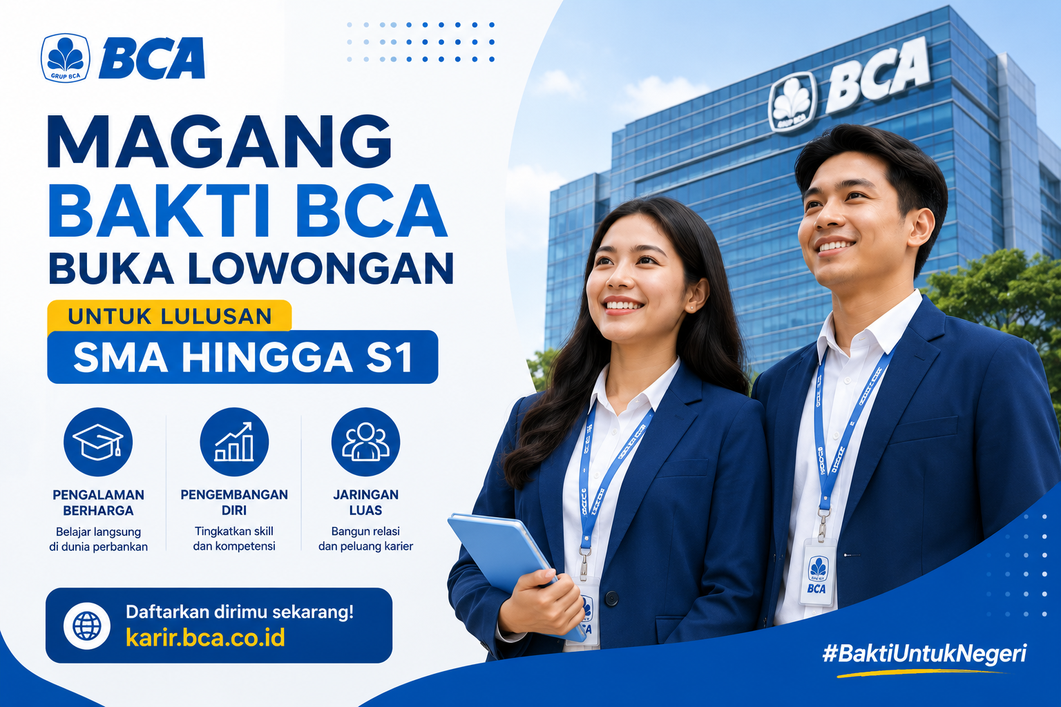 Magang Bakti BCA 2026 Dibuka untuk Lulusan SMA hingga S1, Ini Syarat dan Cara Daftarnya