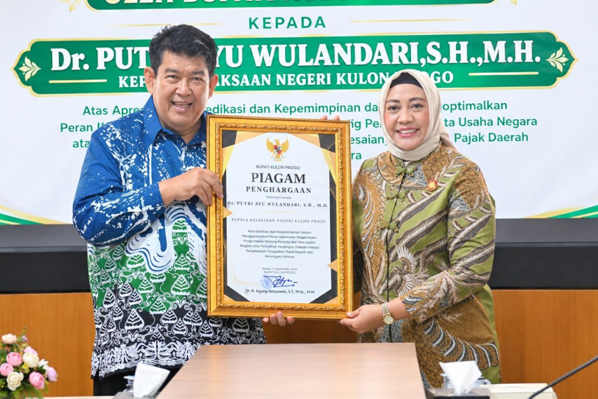 Pemkab Kulon Progo Beri Penghargaan ke Kejari, Rp625,75 Juta Keuangan Daerah Dipulihkan