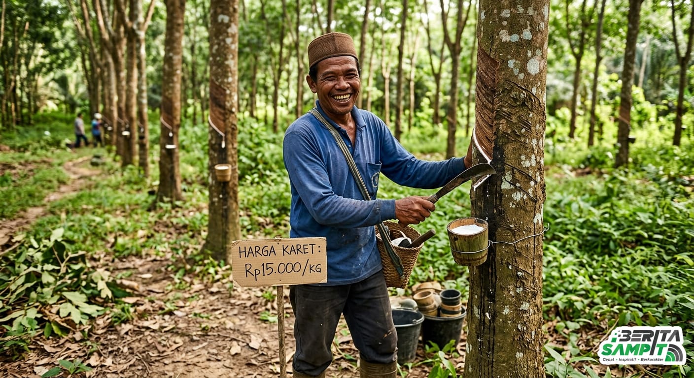 Harga Karet di Kotawaringin Timur Tembus Rp15 Ribu per Kilogram, Petani di Desa Bajarum Mulai Panen Senyum