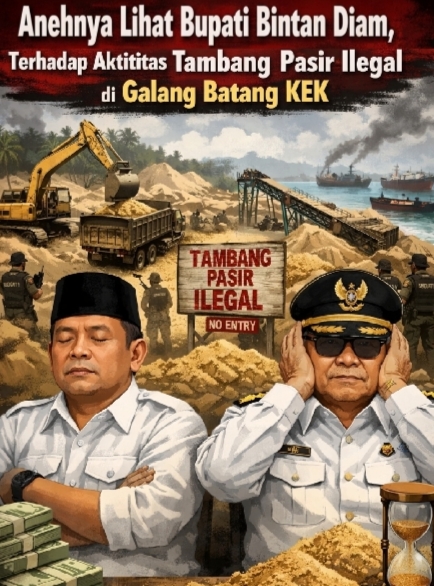 Aktivitas Tambang Pasir di Kawasan Galang Batang KEK Kembali Dikeluhkan Warga, Bupati Bintan Dinilai Bungkam