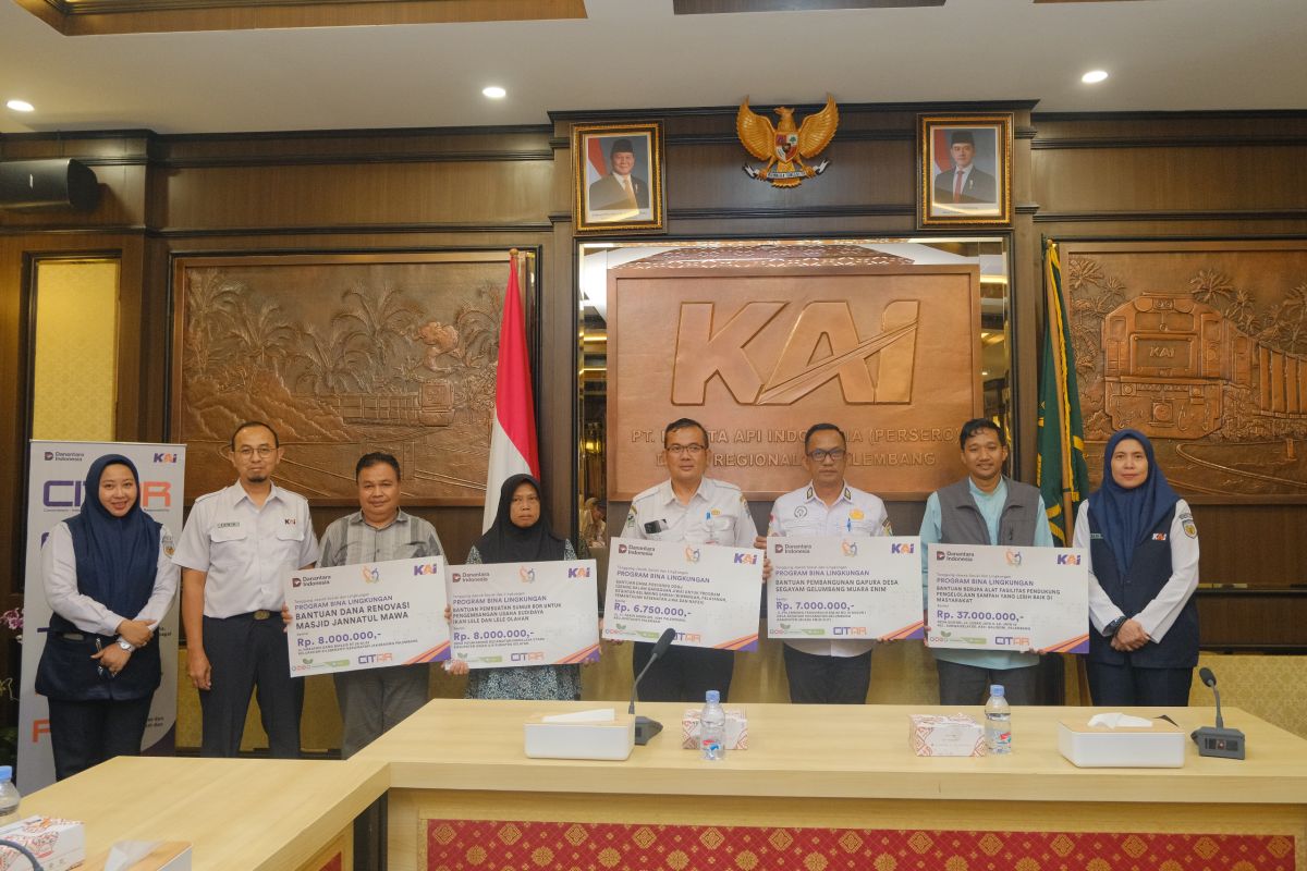 KAI Divre III Palembang Salurkan TJSL Rp890 Juta Sepanjang Semester I 2026, Ini Program yang Didanai