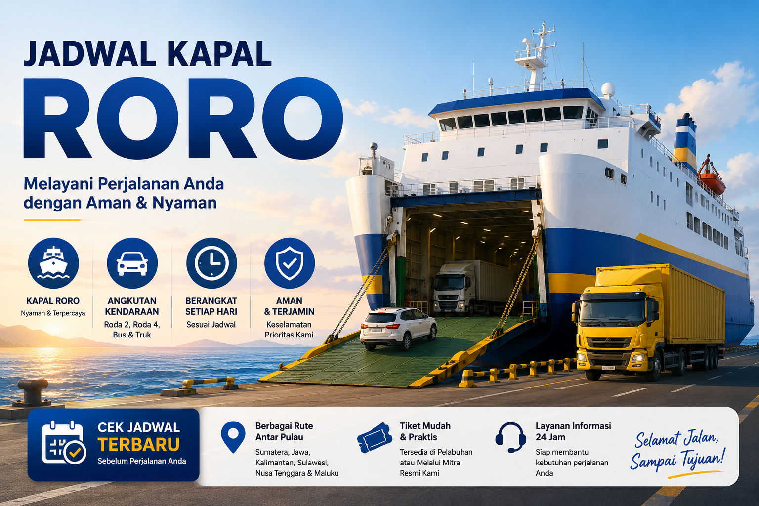 Jadwal Lengkap Kapal Merak-Bakauheni 3 September, Info berbagai kota besar