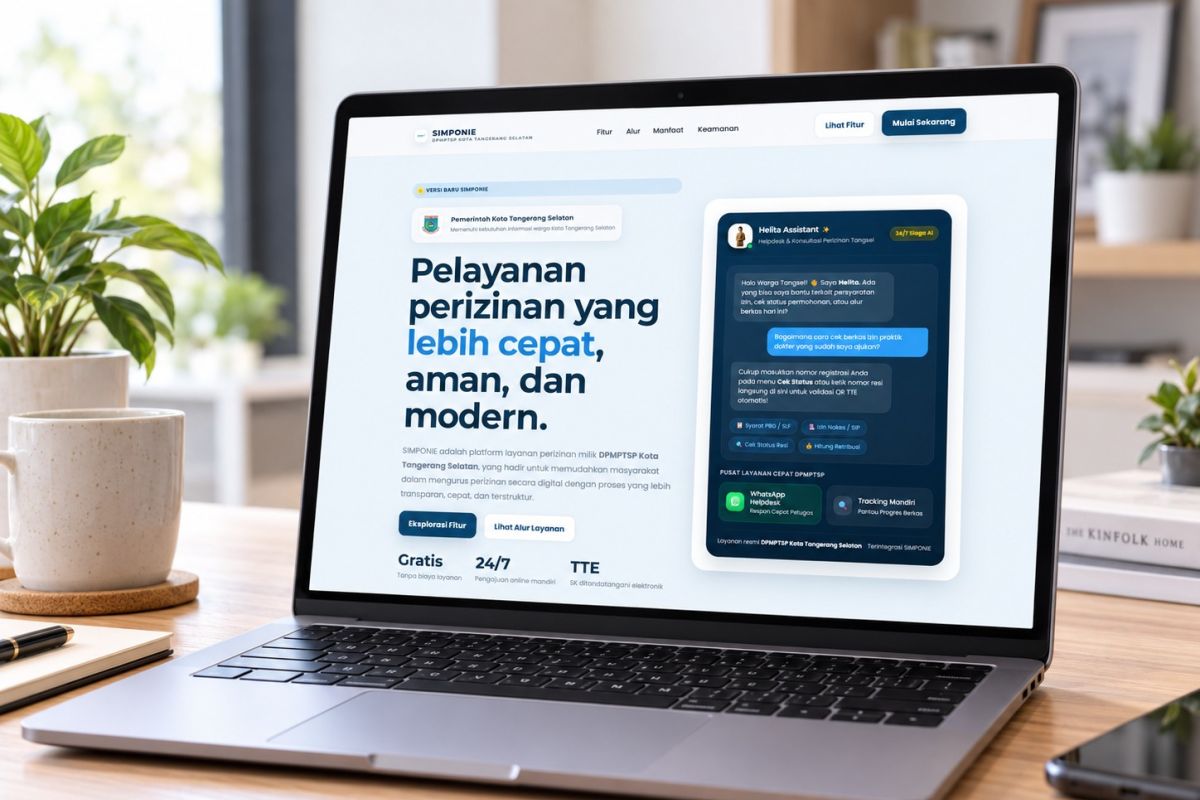 DPMPTSP Tangsel Perbarui SIMPONIE V3, Perizinan Kini Ramah Difabel dan Bisa Diajukan Lewat Tangsel One