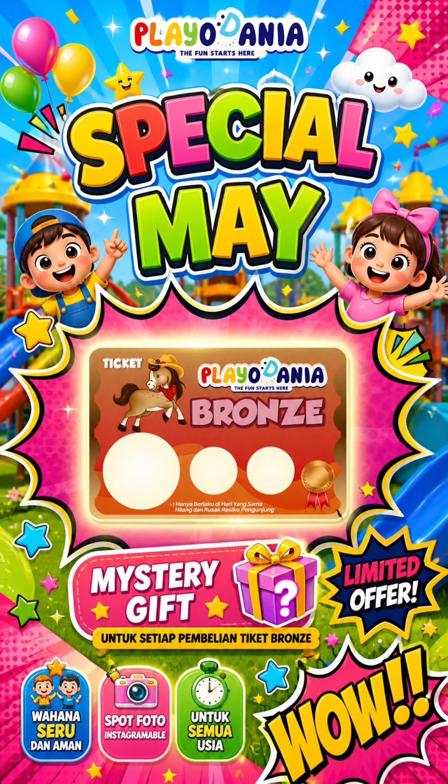 Playodania Luncurkan Promo “Special May” di Bengkulu, Pembeli Tiket Bronze Berkesempatan Bawa Pulang Mystery Gift