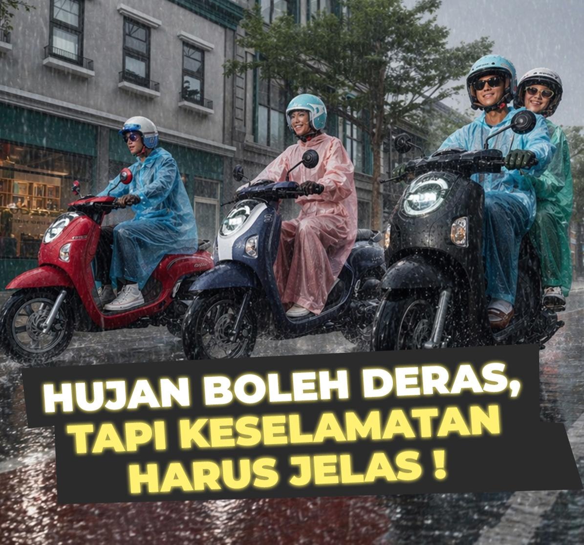 Honda Babel Kampanyekan Keselamatan Berkendara Saat Hujan: 5 Tips Penting Bagi Pengendara Motor di Bangka Belitung