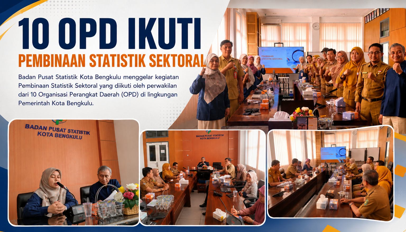 10 OPD Pemkot Bengkulu Ikuti Pembinaan Statistik Sektoral BPS, Target Data Pembangunan Lebih Akurat
