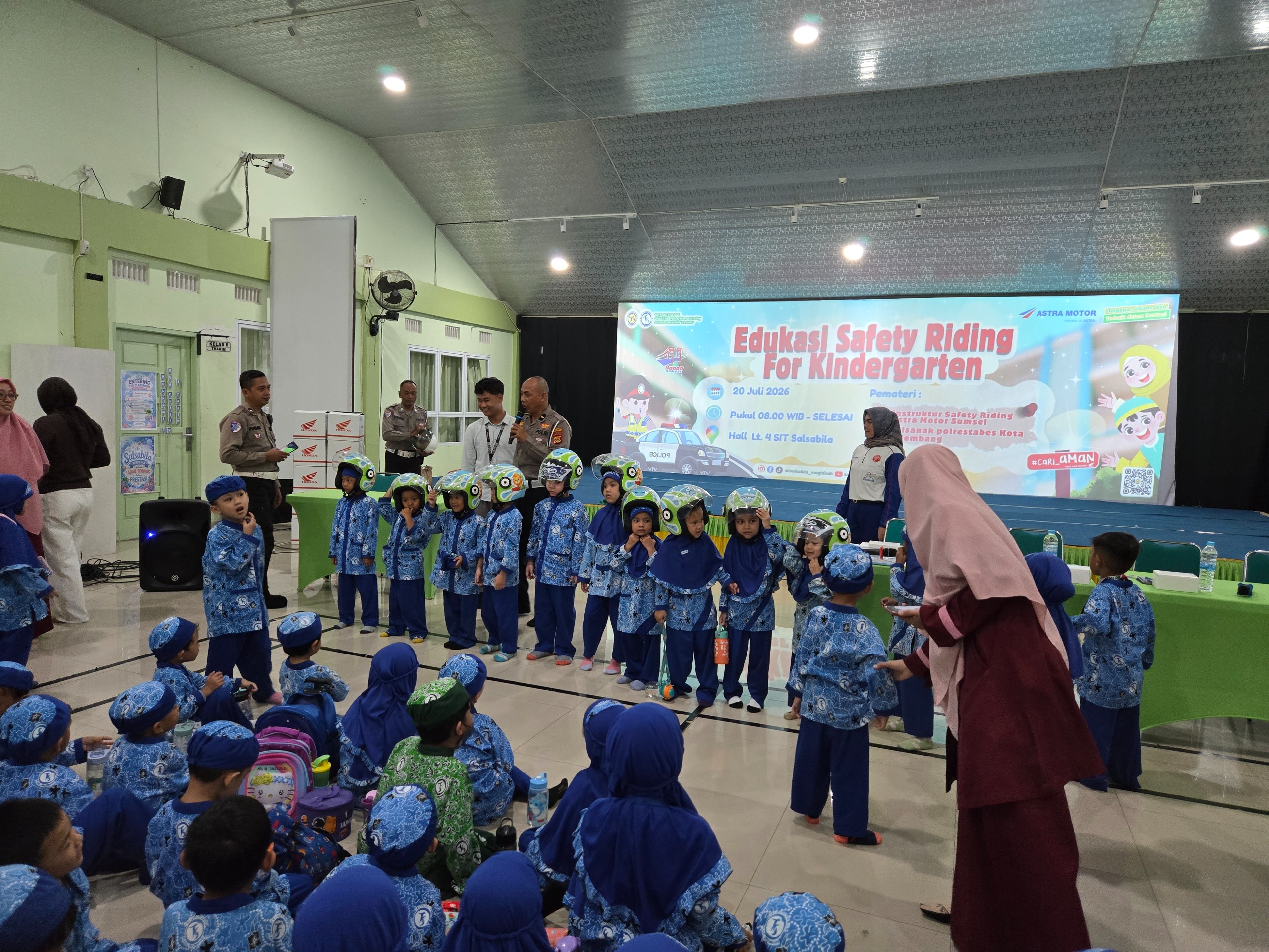 Edukasi Safety Riding Astra Motor Sumsel di Palembang Targetkan 217 Pelajar dari TK hingga SMA, Ini Materinya
