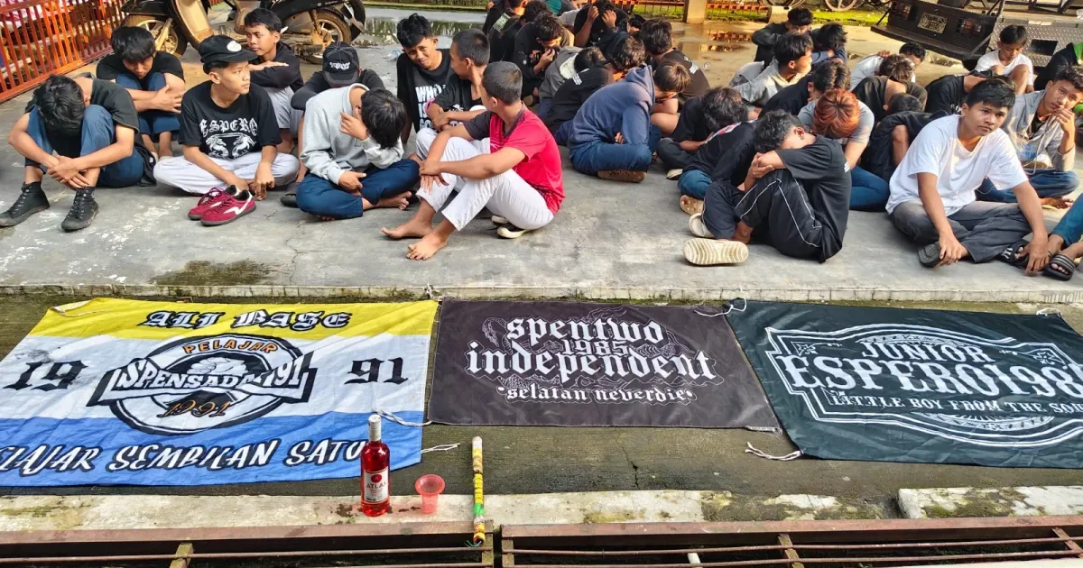 Polres Pekalongan Amankan 59 Pelajar SMP saat Konvoi Kelulusan di Doro, Petasan dan Miras Disita