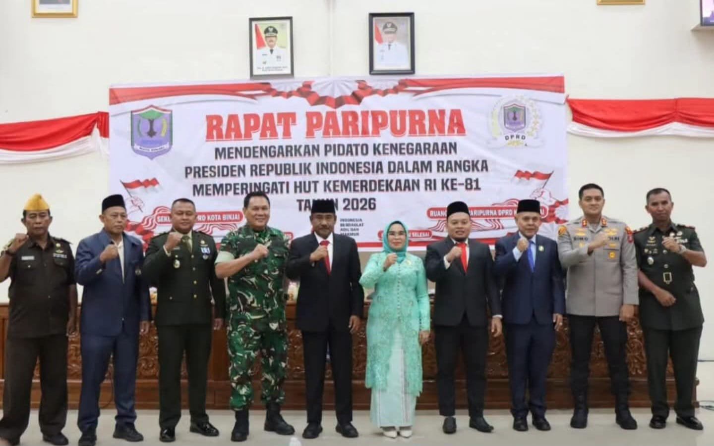 Wali Kota Binjai Amir Hamzah Ikuti Pidato Kenegaraan Presiden Prabowo di Rapat Paripurna DPRD, Ini Agenda Strategis yang Disorot