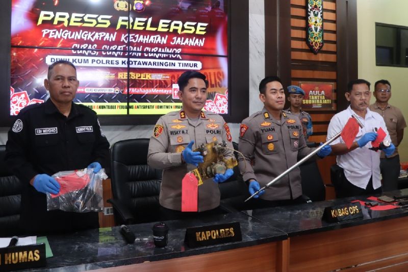 Polres Kotim Ungkap 80 Kasus Kejahatan Jalanan dalam 5 Bulan, 78 Tersangka Diamankan