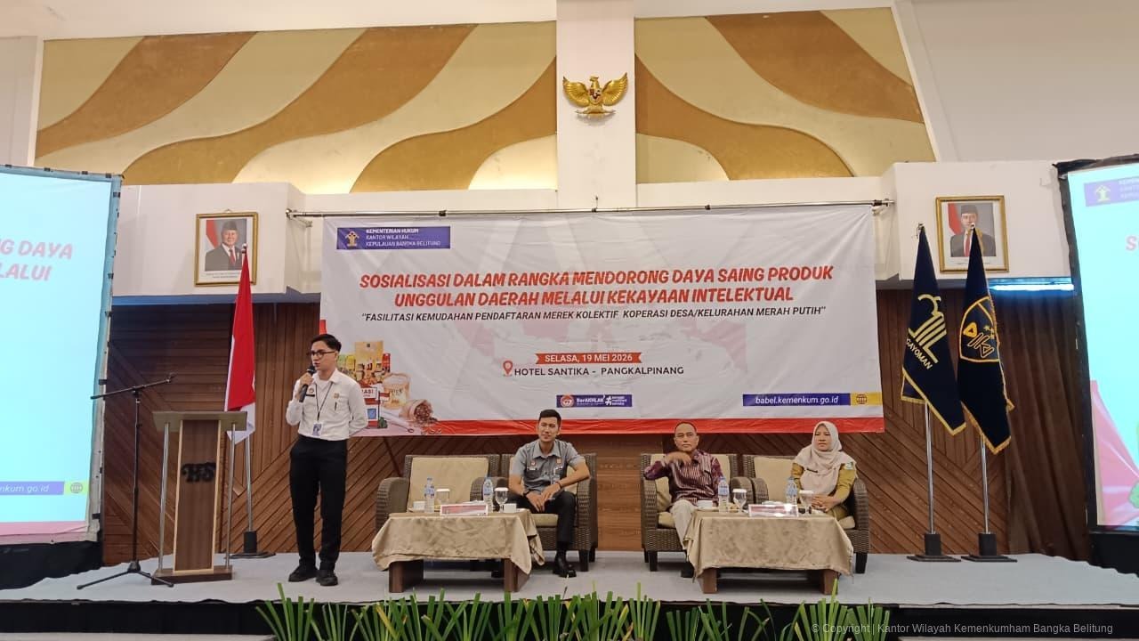 Kanwil Kemenkum Babel Dorong Koperasi Desa Daftarkan Merek Kolektif demi Lindungi Produk Unggulan Daerah