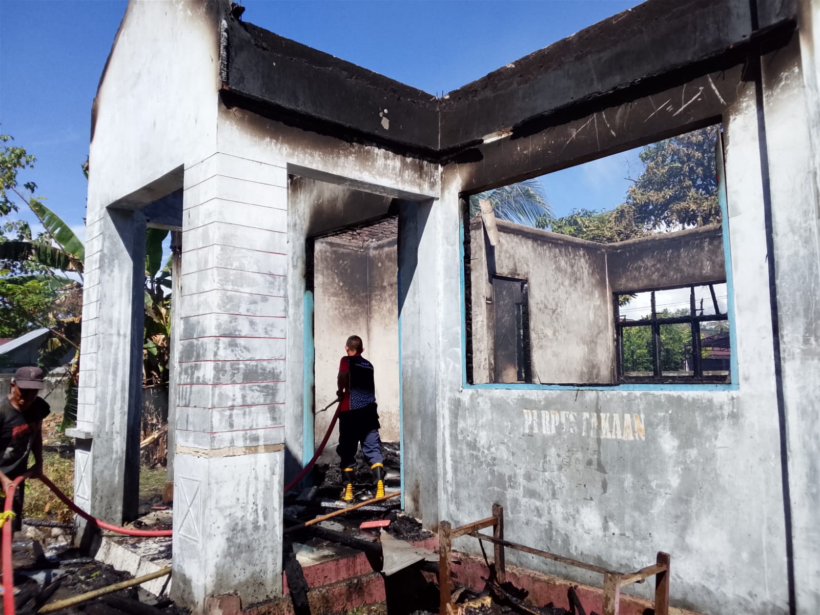 Bangunan Perpustakaan SDN 3 Bintauna di Bolaang Mongondow Utara Ludes Terbakar, Ratusan Buku Ikut Hangus