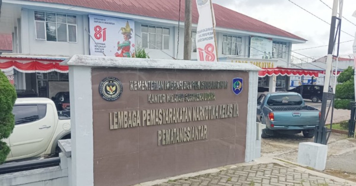 Kapasitas Lapas Narkotika Siantar Overload 43 Persen, 873 Warga Binaan Berdesakan di Ruang untuk 612 Orang
