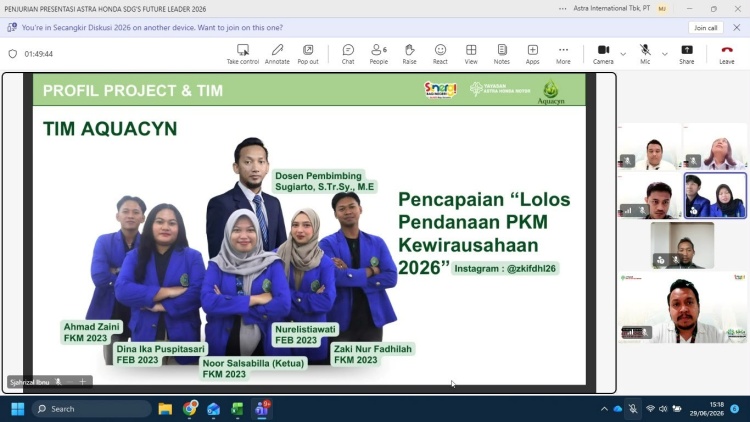 Astra Motor Kaltim 2 Dorong Mahasiswa Samarinda ke Nasional Lewat Kompetisi Sosial Berbasis SDGs, Tim Ekstrak Eceng Gondok Lolos