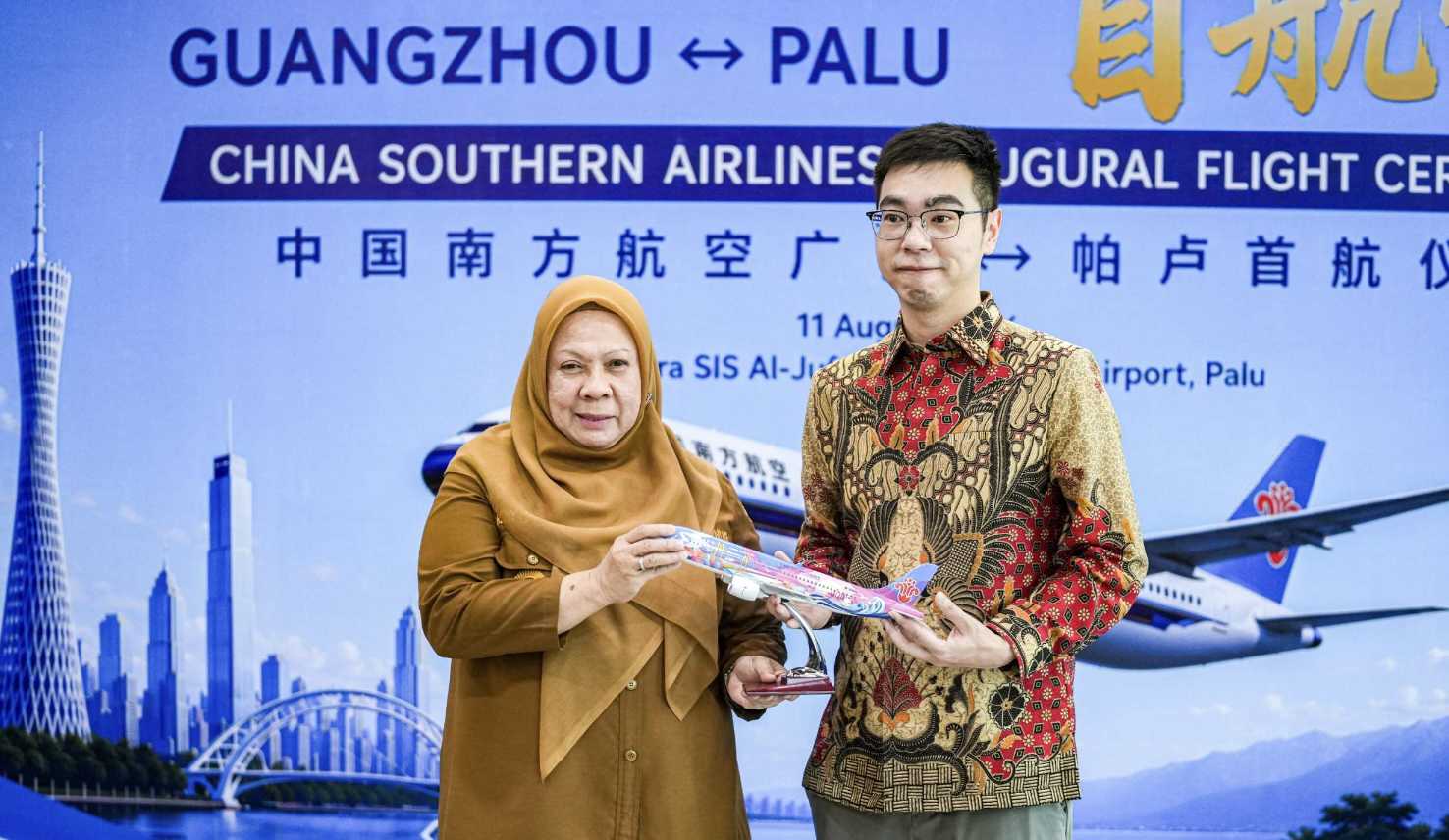 Penerbangan Perdana China Southern Airlines Rute Guangzhou-Palu Resmi Beroperasi, 176 Penumpang Padati Inaugural Flight