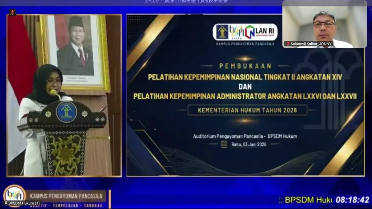 BPSDM Kemenkum Buka Diklat PKN Tingkat II dan PKA 2026, Targetkan Cetak Pemimpin Adaptif di Era Digital