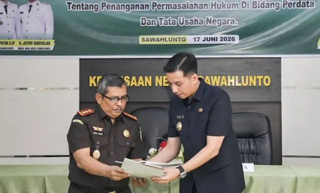 Pemko Sawahlunto dan Kejari Teken Kerja Sama Hukum Perdata, Wali Kota: Fondasi Tata Kelola Akuntabel