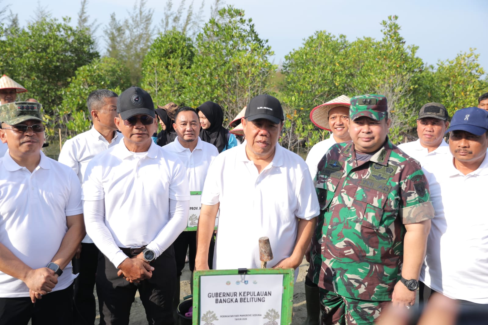 Gubernur Kepulauan Bangka Belitung Hidayat Arsani Tanam 3.300 Bibit Mangrove di Pantai Menuang, Tegaskan Bukan Sekadar Seremonial