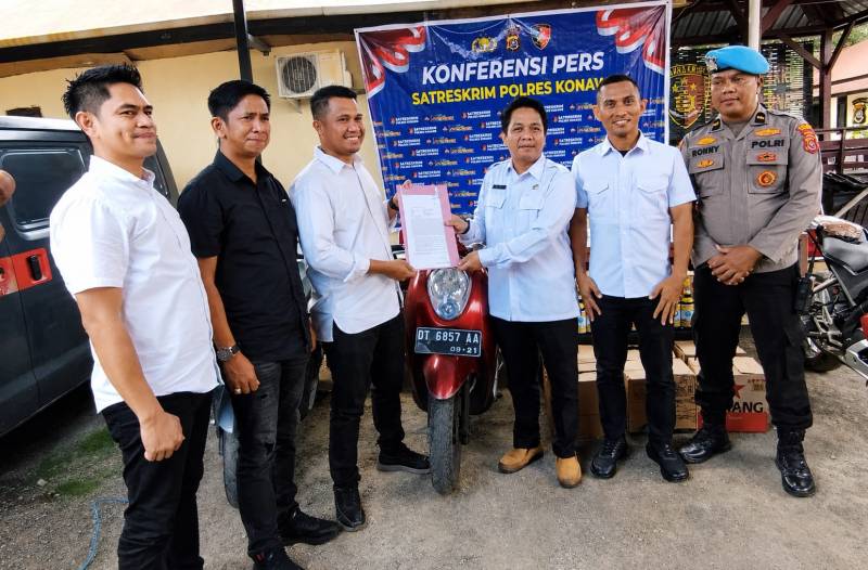 Operasi Pekat Anoa 2026 Berakhir, Polres Konawe Kembalikan 3 Motor Curanhan ke Pemilik Tanpa Biaya