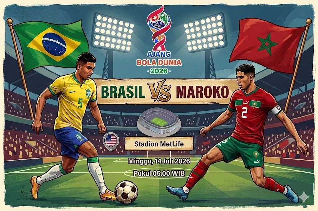 Brasil Vs Maroko di Piala Dunia 2026: Selecao Unggul Sejarah, Singa Atlas Bawa Modal Kemenangan Terakhir
