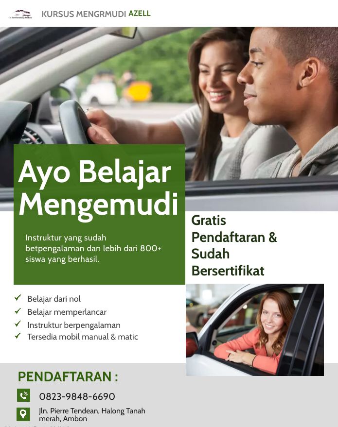 10 Daftar Kursus Mengemudi di Maluku Terbaru 2026 untuk Pemula