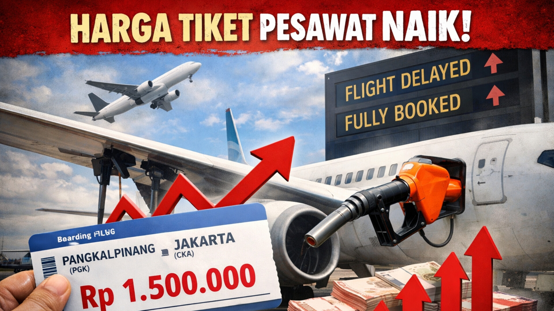 Harga Tiket Pesawat Rute Pangkalpinang–Jakarta Tembus Rp1,5 Juta, Warga Beralih ke Transportasi Darat dan Laut