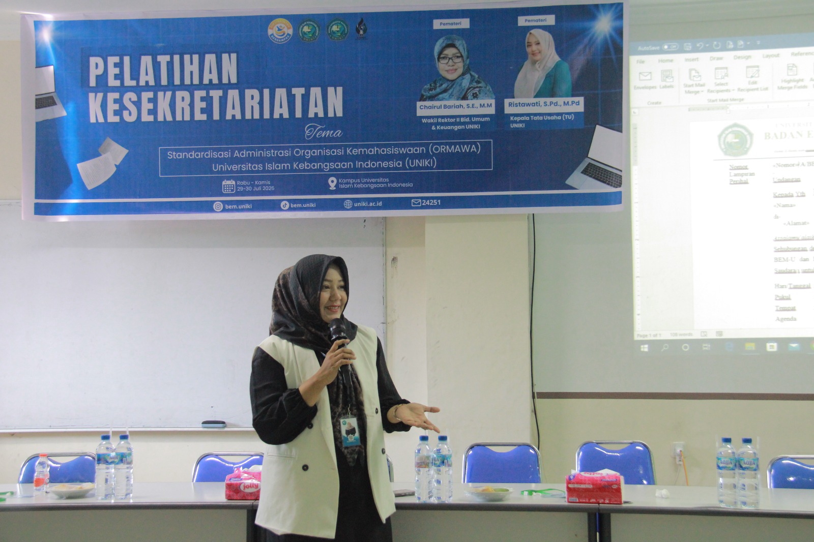 BEM UNIKI Bireuen Gelar Pelatihan Kesekretariatan bagi Pengurus Ormawa, Tekankan Tertib Administrasi